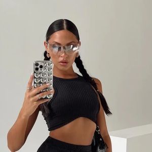 Princess Polly Black Crop Top